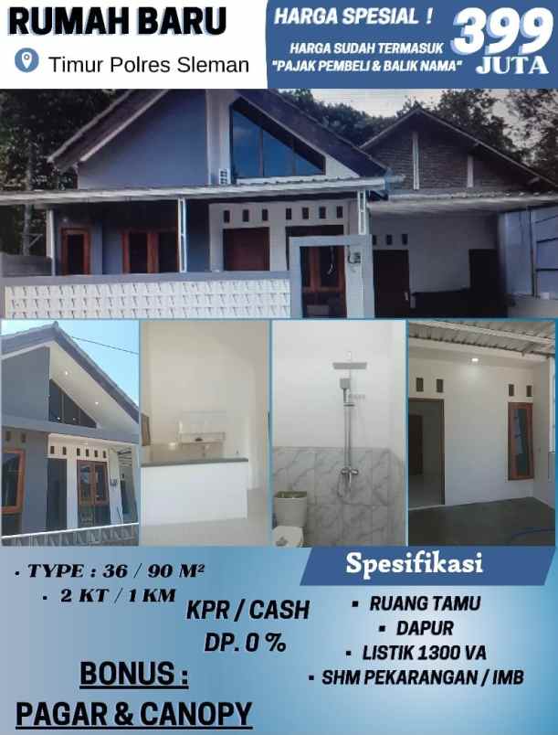 rumah murah free semua biaya di turi sleman