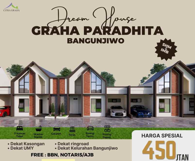 rumah scandinavian graha paradhita bangunjiwo bantul