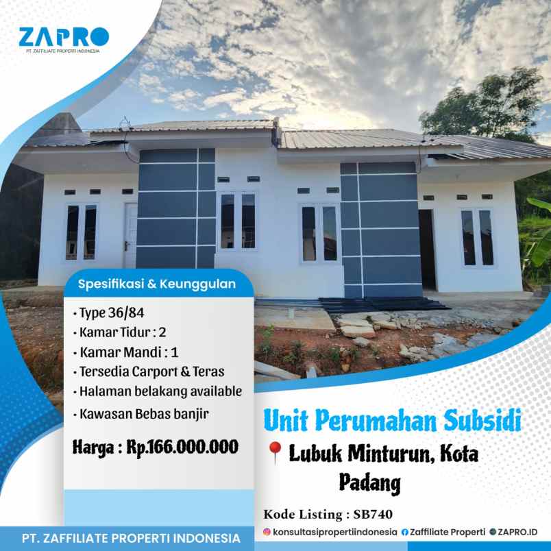 rumah subsidi di lumin padang