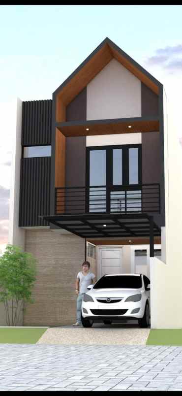 rungkut rumah baru 100 2 lantai row jalan 2 mobil