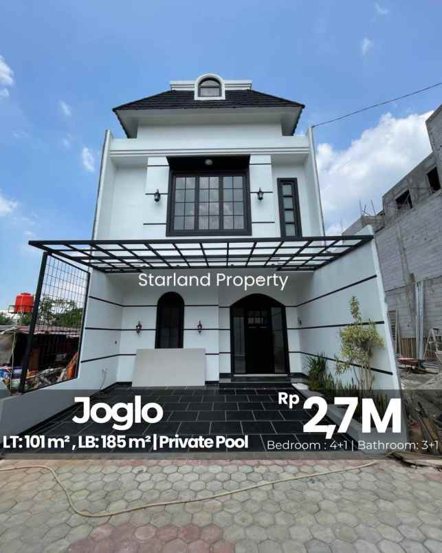 siap huni rumah mewah 3 lantai harga 2 7 m di joglo