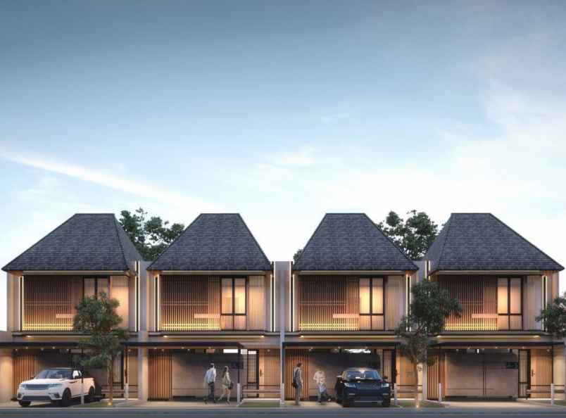 smart home 2 lantai desain tropikal di godean sleman