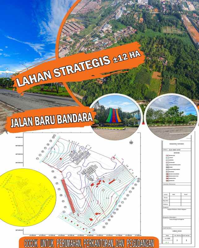 tanah dijual 120 000 m2 di kota palembang