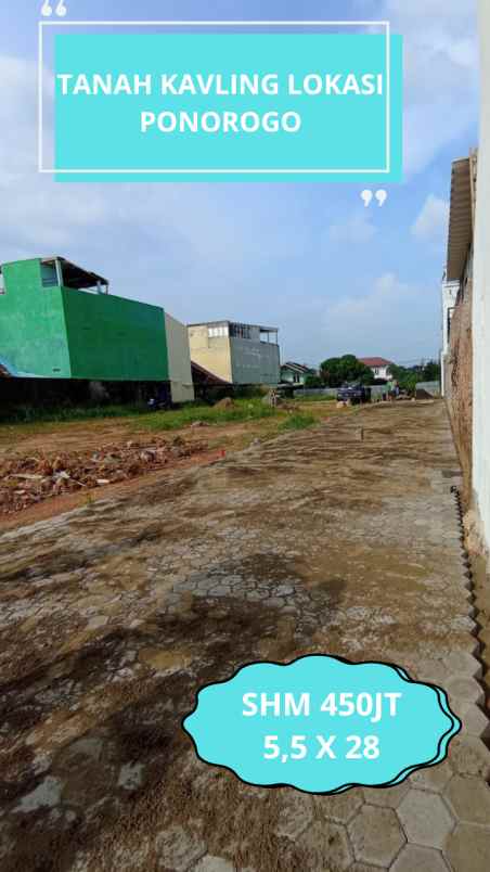 tanah murah dan strategis ponorogo kota palembang