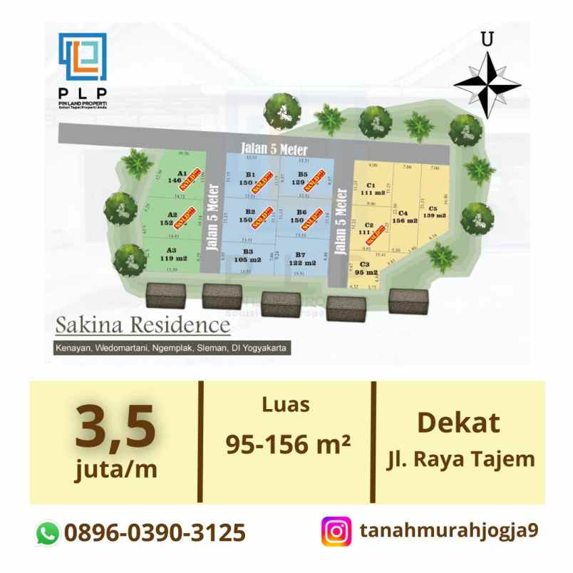 tanah murah dekat budi mulia dua jalan tajem