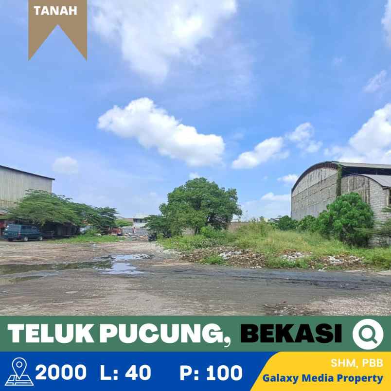 tanah persegi murah siap bangun di teluk pucung