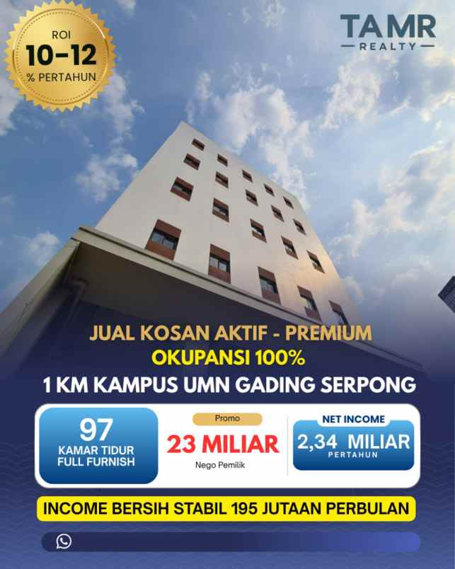 dijual kost gading serpong