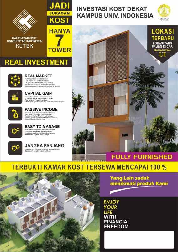 dijual kost jl h amat no 1 kukusan