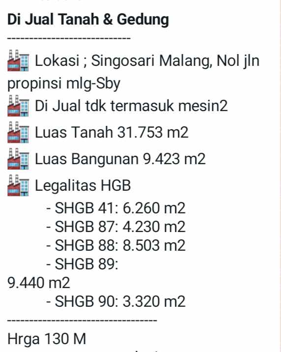 dijual kost singosari kab malang