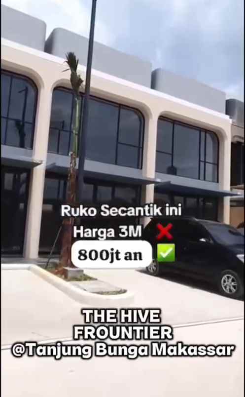 dijual ruko gudang kantor jalan metro tanjung bunga