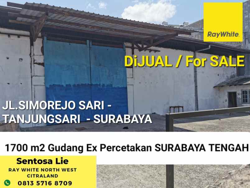 dijual ruko gudang kantor jalan simorejo sari b