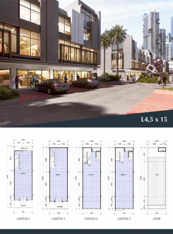 dijual ruko gudang kantor jgc jakarta garden city cakung