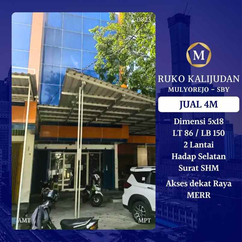 dijual ruko gudang kantor kalijudan surabaya