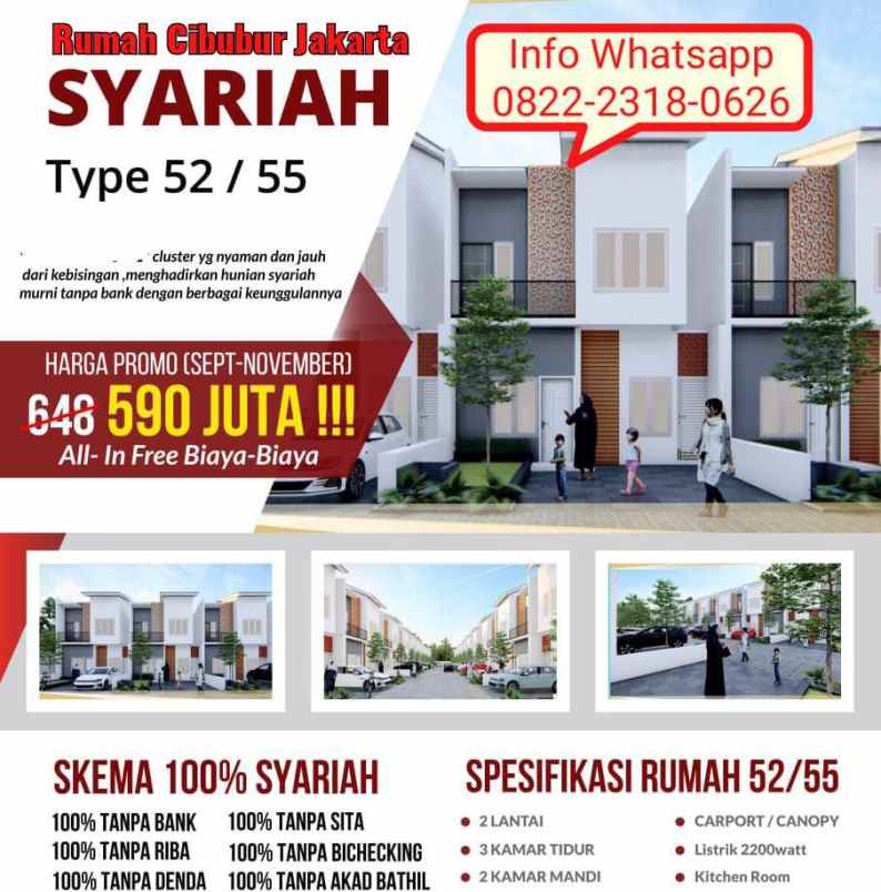 dijual rumah cibubur jakarta timur