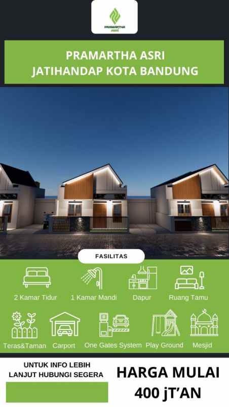 dijual rumah cluster murah jatihandap
