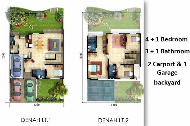 dijual rumah cluster palm spring jgc cakung