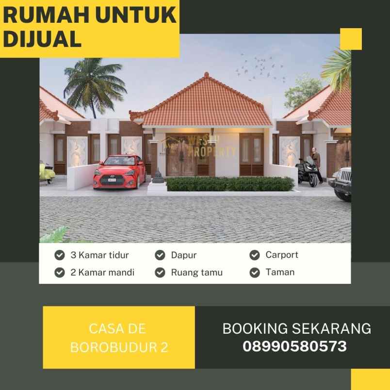 dijual rumah dikawasan pedesaan borobudur magelang