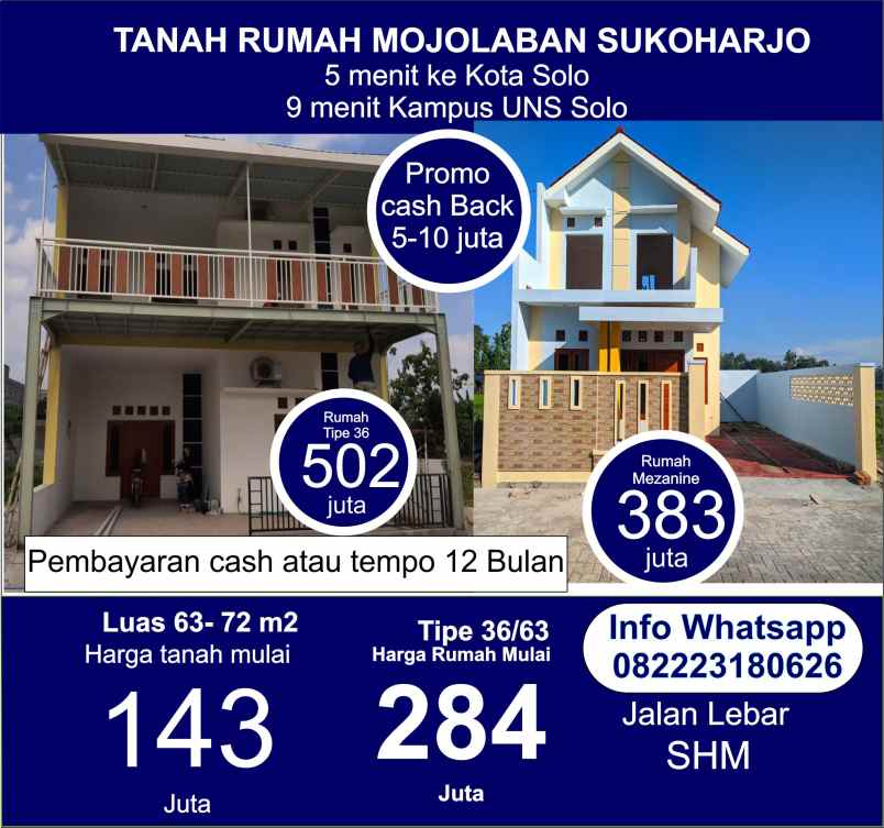 dijual rumah gadingan mojolaban sukoharjo