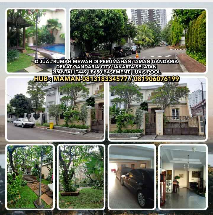 dijual rumah gandaria kebayoran lama