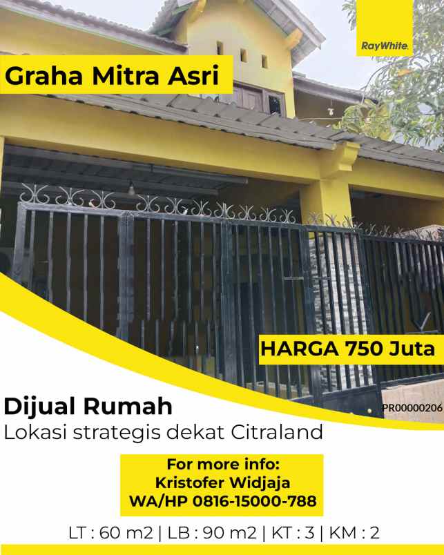 dijual rumah graha mitra asri