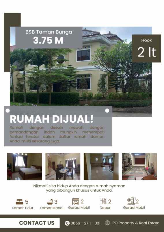 dijual rumah graha taman bungan bsb mijen