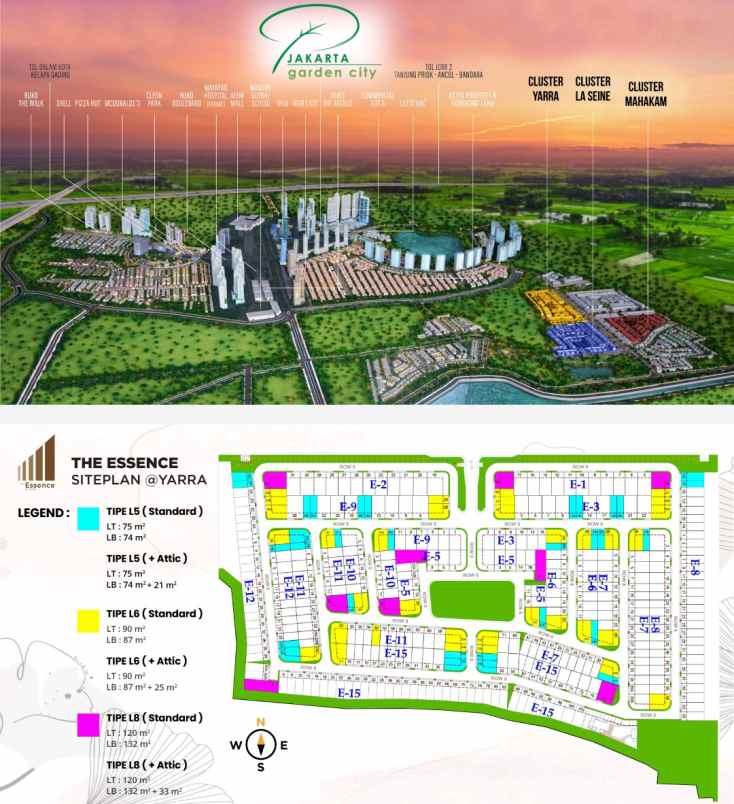 dijual rumah jakarta garden city jgc