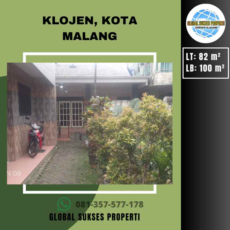 dijual rumah jalan i r rais klojen malang