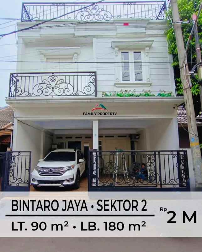 dijual rumah jalan raya komplek bintaro