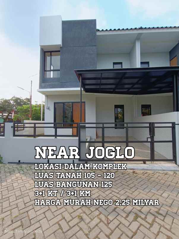 dijual rumah jalan raya larangan joglo