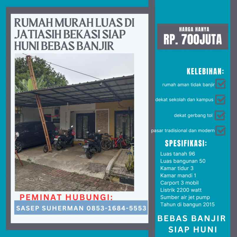 dijual rumah jati asih bekasi jawa barat