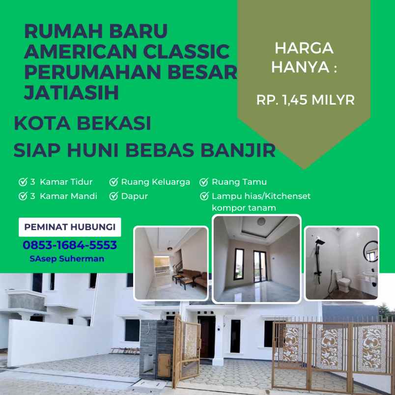 dijual rumah jatirasa jatiasih bekasi