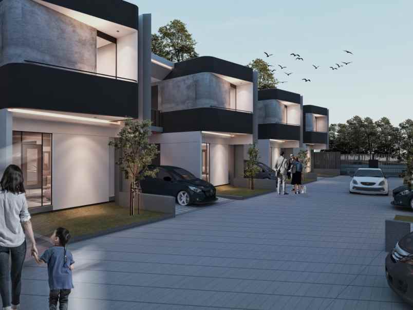 dijual rumah jl bakti desain modern 2 lantai