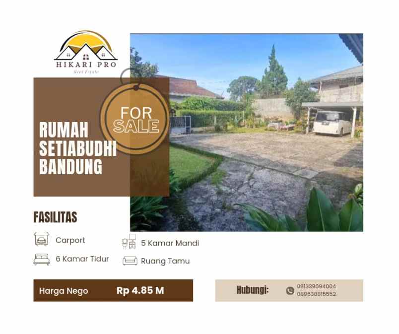 dijual rumah jl dr setiabudi kel isola