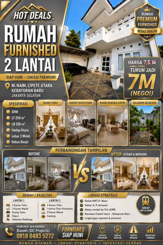 dijual rumah jl h naim