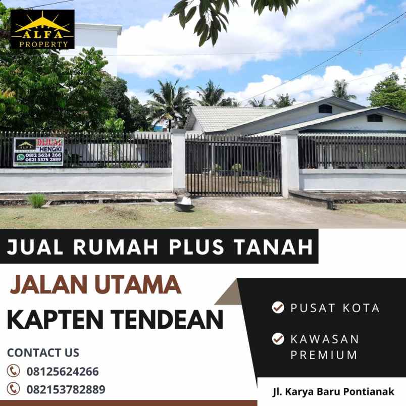 dijual rumah jl kapten tendean