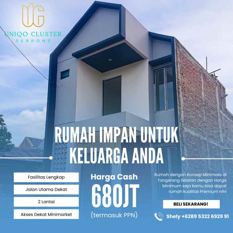 dijual rumah jl masjid buaran buaran