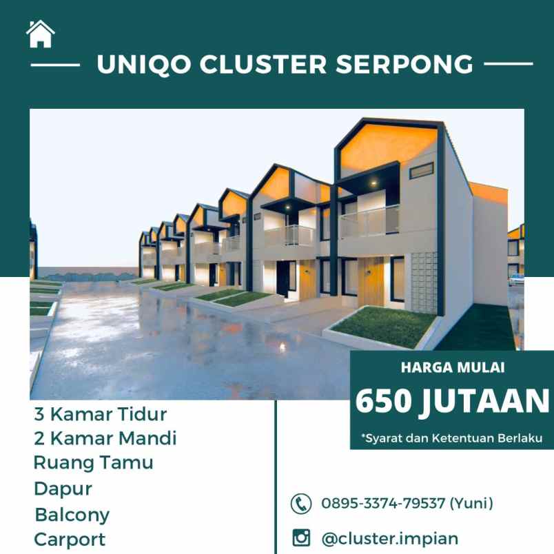 dijual rumah jl masjid buaran buaran