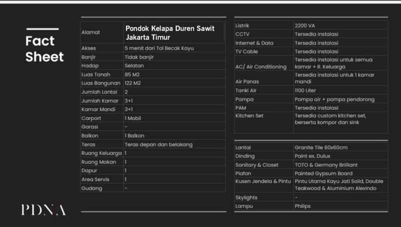 dijual rumah kav dki pondok kelapa