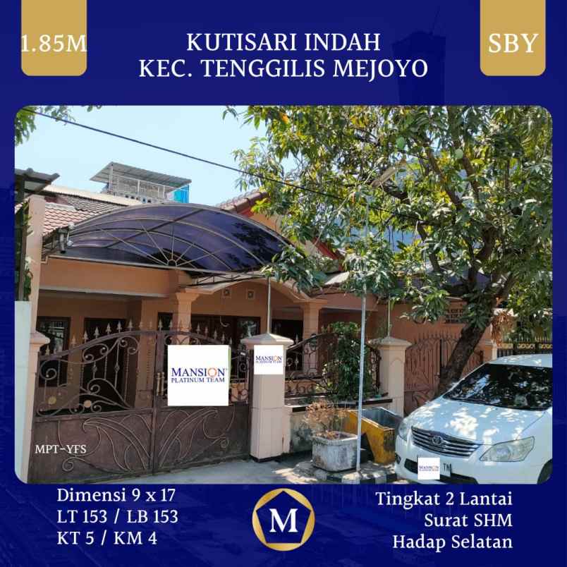 dijual rumah kutisari indah