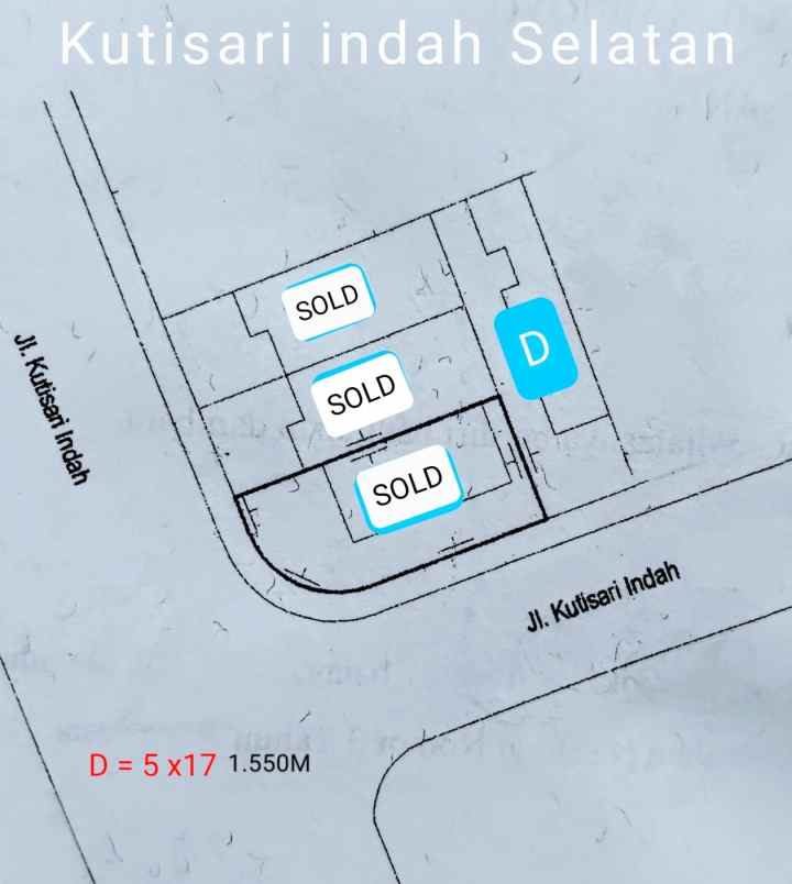 dijual rumah kutisari indah selatan