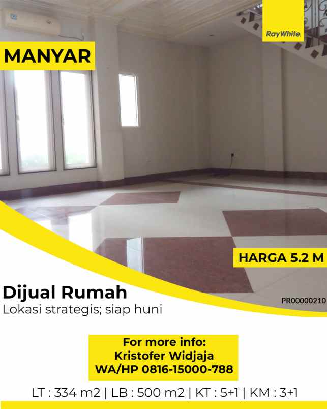 dijual rumah manyar rejo surabaya