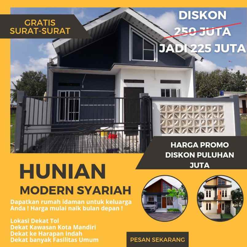 dijual rumah muarabakti