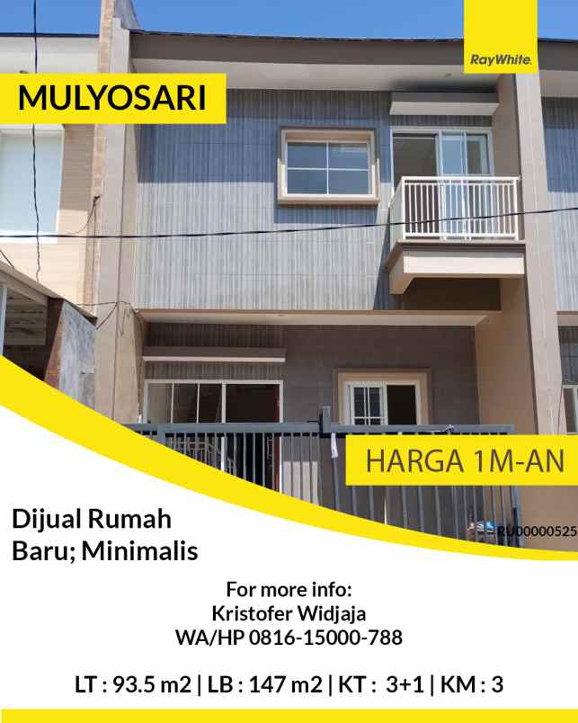 dijual rumah mulyosari utara surabaya