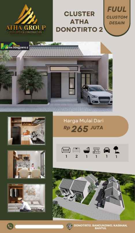 dijual rumah murah di bangunjiwo harga 200 jutaan