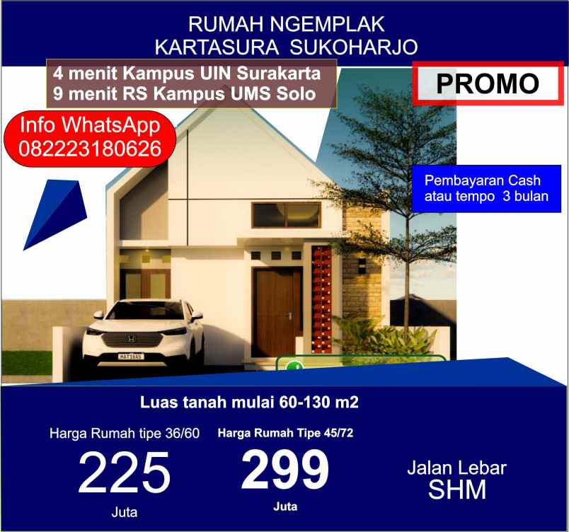 dijual rumah ngemplak kartasura sukoharjo