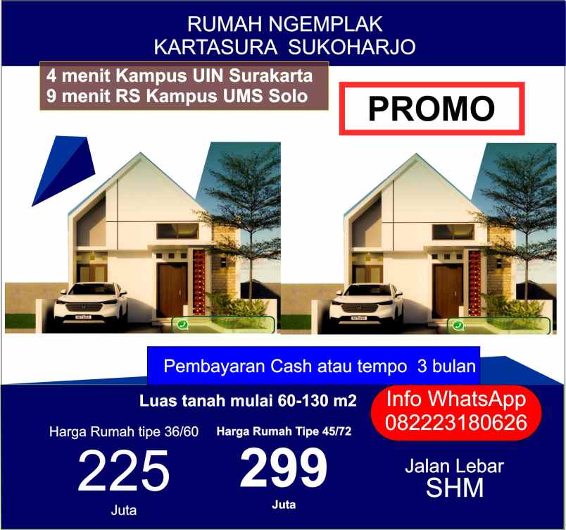 dijual rumah ngemplak kartasura sukoharjo