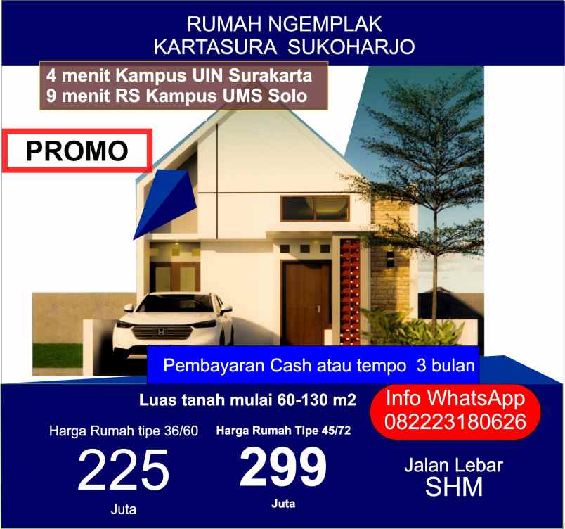 dijual rumah ngemplak kartasura sukoharjo