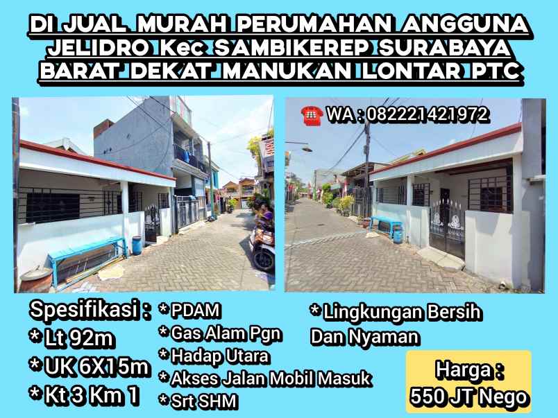 dijual rumah perumahan anggunan jelidro