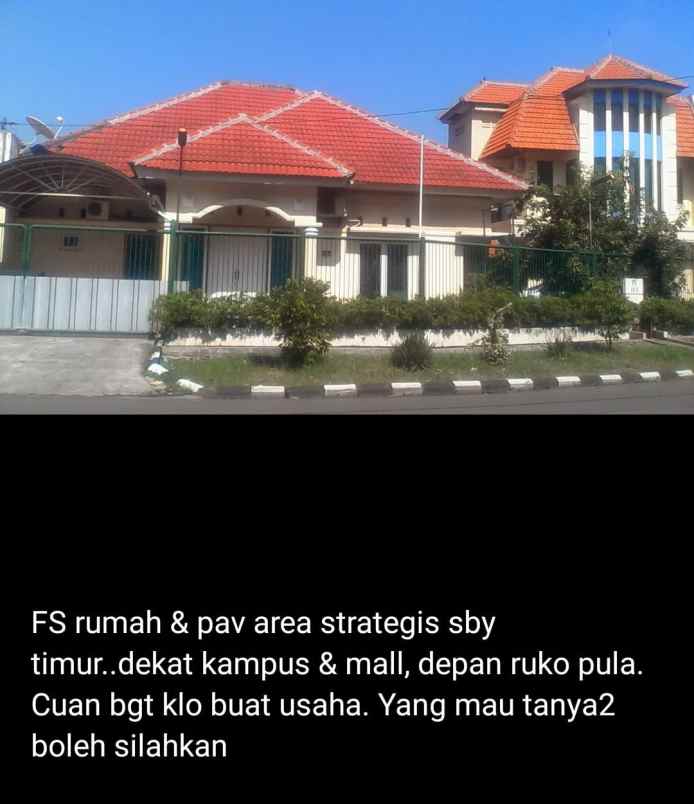 dijual rumah raya sutorejo prima utara surabaya