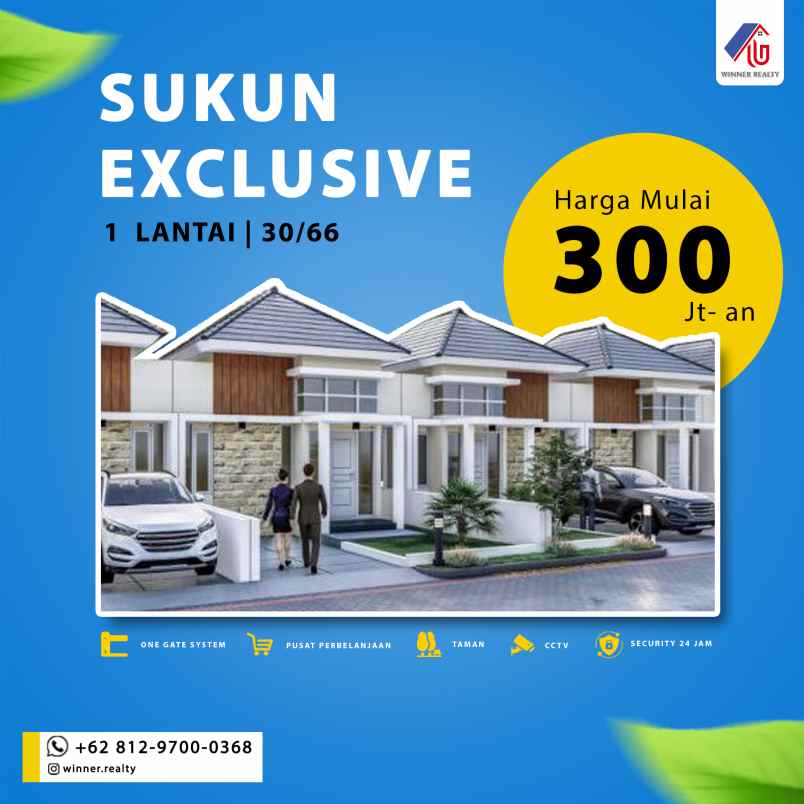 dijual rumah sukun kota malang